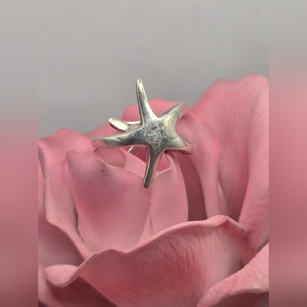 Sterling Silver Starfish Ring - image 2